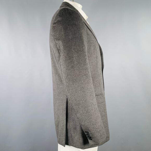 Z ZEGNA Size 40 Long Grey Angora Blend Single Breasted Sport Coat - Picture 2 of 7